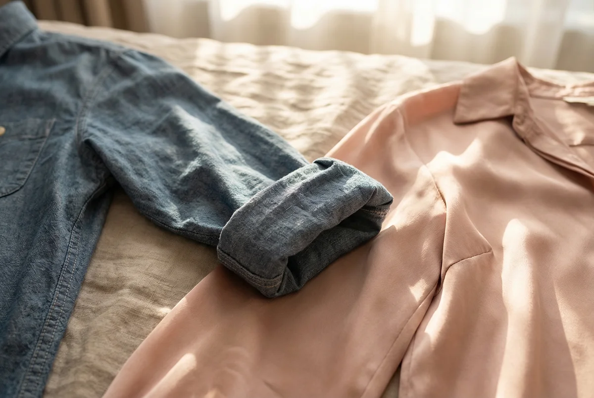 Two Fabrics — original feminisation fiction illustration